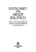 Kirchhof / Schmidt / Schön |  Festschrift für Arndt Raupach | eBook | Sack Fachmedien
