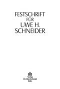 Burgard / Hadding / Mülbert |  Festschrift für Uwe H. Schneider | eBook | Sack Fachmedien
