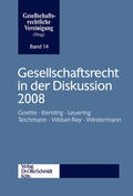 Vereinigung |  Gesellschaftsrecht in der Diskussion 2008 | eBook | Sack Fachmedien
