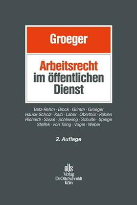 Groeger / Betz-Rehm / Brock | Arbeitsrecht im öffentlichen Dienst | E-Book | sack.de
