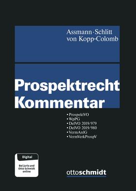 Assmann / Schlitt / von Kopp-Colomb  | Prospektrecht Kommentar | Buch | sack.de