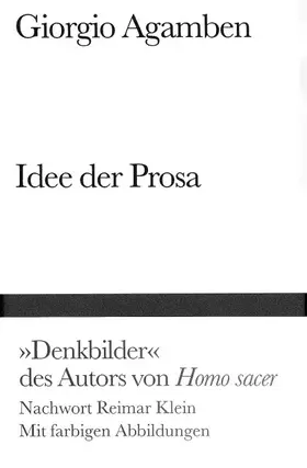 Agamben |  Idee der Prosa | Buch |  Sack Fachmedien