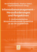 Britzelmaier / Weinmann / Geberl |  Informationsmanagement - Herausforderungen und Perspektiven | Buch |  Sack Fachmedien
