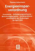 Ackermann |  Energieeinsparverordnung | Buch |  Sack Fachmedien