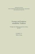 Heissig |  Formen und Funktion mündlicher Tradition | Buch |  Sack Fachmedien
