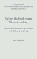 Metzler |  Welchen Bibeltext benutzte Athanasius im Exil? | Buch |  Sack Fachmedien