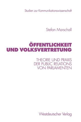 Marschall | Öffentlichkeit und Volksvertretung | Buch | sack.de