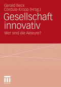Kropp / Beck |  Gesellschaft innovativ | Buch |  Sack Fachmedien
