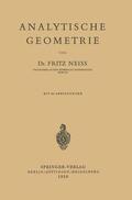 Neiss |  Analytische Geometrie | Buch |  Sack Fachmedien