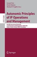 Parr / Ó Foghlú / Malone |  Autonomic Principles of IP Operations and Management | Buch |  Sack Fachmedien