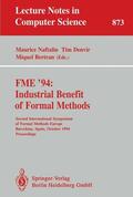 Naftalin / Bertran / Denvir |  FME '94: Industrial Benefit of Formal Methods | Buch |  Sack Fachmedien