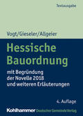 Vogt / Gieseler / Allgeier |  Hessische Bauordnung | Buch |  Sack Fachmedien