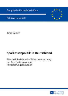 Becker | Sparkassenpolitik in Deutschland | Buch | sack.de