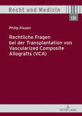 Klusen |  Rechtliche Fragen bei der Transplantation von Vascularized Composite Allografts (VCA) | Buch |  Sack Fachmedien