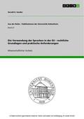Sander |  Die Verwendung der Sprachen in der EU - rechtliche Grundlagen und praktische Anforderungen | eBook | Sack Fachmedien