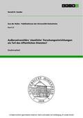Sander |  Außeruniversitäre 'staatliche' Forschungseinrichtungen als Teil des öffentlichen Dienstes? | eBook | Sack Fachmedien