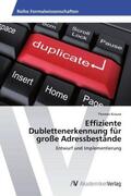 Krause |  Effiziente Dublettenerkennung für große Adressbestände | Buch |  Sack Fachmedien