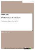 Apel |  Der Schutz des Pseudonyms | eBook | Sack Fachmedien