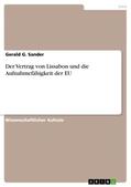 Sander |  Der Vertrag von Lissabon und die Aufnahmefähigkeit der EU | Buch |  Sack Fachmedien