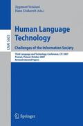 Uszkoreit / Vetulani |  Human Language Technology. Challenges of the Information Society | Buch |  Sack Fachmedien