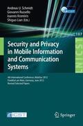 Schmidt / Lian / Russello |  Security and Privacy in Mobile Information and Communication Systems | Buch |  Sack Fachmedien