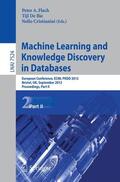 Flach / Cristianini / De Bie |  Machine Learning and Knowledge Discovery in Databases | Buch |  Sack Fachmedien