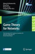Krishnamurthy / Wen / Zhao |  Game Theory for Networks | Buch |  Sack Fachmedien