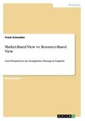Schneider |  Market-Based View vs. Resource-Based View | Buch |  Sack Fachmedien