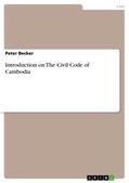 Becker |  Introduction on The Civil Code of Cambodia | Buch |  Sack Fachmedien