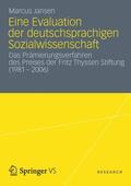 Jansen |  Eine Evaluation der deutschsprachigen Sozialwissenschaft | Buch |  Sack Fachmedien