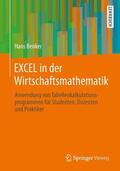 Benker |  EXCEL in der Wirtschaftsmathematik | Buch |  Sack Fachmedien
