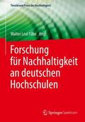 Leal Filho |  Forschung für Nachhaltigkeit an deutschen Hochschulen | Buch |  Sack Fachmedien