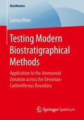 Klein |  Testing Modern Biostratigraphical Methods | Buch |  Sack Fachmedien