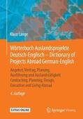 Lange |  Wörterbuch Auslandsprojekte Deutsch-Englisch - Dictionary of Projects Abroad / German-English | Buch |  Sack Fachmedien