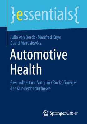 van Berck / Matusiewicz / Knye | Automotive Health | Buch | sack.de