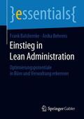 Behrens / Balsliemke |  Einstieg in Lean Administration | Buch |  Sack Fachmedien