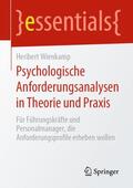 Wienkamp |  Psychologische Anforderungsanalysen in Theorie und Praxis | Buch |  Sack Fachmedien
