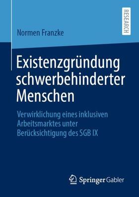 Franzke | Existenzgründung schwerbehinderter Menschen | Buch | sack.de