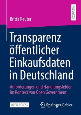 Reuter | Transparenz öffentlicher Einkaufsdaten in Deutschland | Buch | sack.de