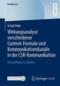 Ordu |  Wirkungsanalyse verschiedener Content-Formate und Kommunikationskanäle in der CSR-Kommunikation | Buch |  Sack Fachmedien