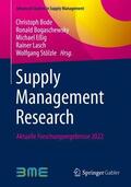 Bode / Bogaschewsky / Eßig |  Supply Management Research | Buch |  Sack Fachmedien