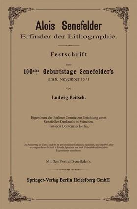Pietsch | Alois Senefelder Erfinder der Lithographie | Buch | sack.de