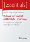 Bodenmann / Zemp |  Partnerschaftsqualität und kindliche Entwicklung | Buch |  Sack Fachmedien