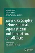 Gallo / Pustorino / Paladini |  Same-Sex Couples before National, Supranational and International Jurisdictions | Buch |  Sack Fachmedien