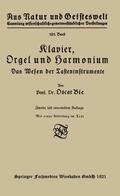 Bie |  Klavier, Orgel und Harmonium | Buch |  Sack Fachmedien