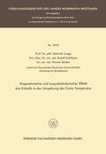 Lange |  Magnetometrie und magnetokalorischer Effekt des Kobalts in der Umgebung der Curie-Temperatur | Buch |  Sack Fachmedien