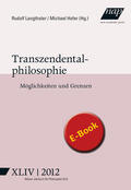 Langthaler / Hofer |  Transzendentalphilosophie | eBook | Sack Fachmedien