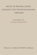 Becker / Hilty / Stöckli |  Recht im Wandel seines sozialen und technologischen Umfelds | Buch |  Sack Fachmedien