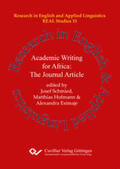 Schmied / Hoffmann / Esimaje |  Academic Writing for Africa: The Journal Article (Band 15) | Buch |  Sack Fachmedien