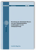 Schwitalla / Scherer |  Berechnung des ablaufenden Wassers von einer Gebäudeoberfläche in Abhängigkeit von der Schlagregenmenge. | Buch |  Sack Fachmedien